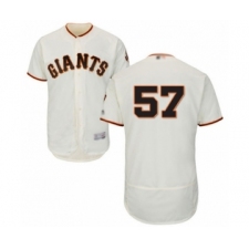 Men's San Francisco Giants #57 Dereck Rodriguez Cream Home Flex Base Authentic Collection Baseball Player Jersey