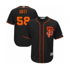 Youth San Francisco Giants #58 Trevor Gott Authentic Black Alternate Cool Base Baseball Player Jersey