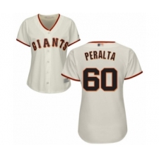 Women's San Francisco Giants #60 Wandy Peralta Authentic Cream Home Cool Base Baseball Player Jersey