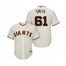 Youth San Francisco Giants #61 Burch Smith Authentic Cream Home Cool Base Baseball Player Jersey