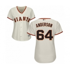 Women's San Francisco Giants #64 Shaun Anderson Authentic Cream Home Cool Base Baseball Player Jersey