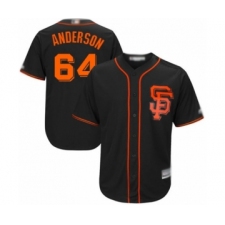 Youth San Francisco Giants #64 Shaun Anderson Authentic Black Alternate Cool Base Baseball Player Jersey