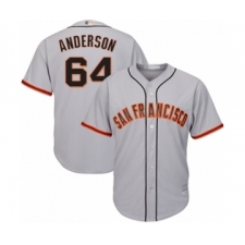 Youth San Francisco Giants #64 Shaun Anderson Authentic Grey Road Cool Base Baseball Player Jersey