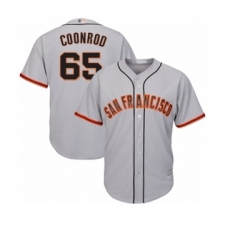 Youth San Francisco Giants #65 Sam Coonrod Authentic Grey Road Cool Base Baseball Player Jersey