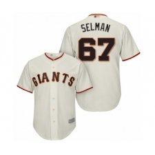 Youth San Francisco Giants #67 Sam Selman Authentic Cream Home Cool Base Baseball Player Jersey
