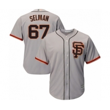 Youth San Francisco Giants #67 Sam Selman Authentic Grey Road 2 Cool Base Baseball Player Jersey