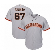 Youth San Francisco Giants #67 Sam Selman Authentic Grey Road Cool Base Baseball Player Jersey