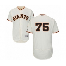 Men's San Francisco Giants #75 Enderson Franco Cream Home Flex Base Authentic Collection Baseball Player Jersey