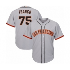 Youth San Francisco Giants #75 Enderson Franco Authentic Grey Road Cool Base Baseball Player Jersey