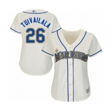 Women's Seattle Mariners #26 Sam Tuivailala Authentic Cream Alternate Cool Base Baseball Player Jersey