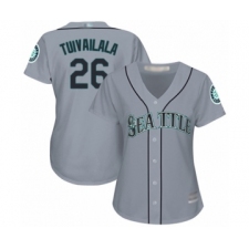 Women's Seattle Mariners #26 Sam Tuivailala Authentic Grey Road Cool Base Baseball Player Jersey