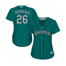 Women's Seattle Mariners #26 Sam Tuivailala Authentic Teal Green Alternate Cool Base Baseball Player Jersey