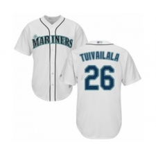 Youth Seattle Mariners #26 Sam Tuivailala Authentic White Home Cool Base Baseball Player Jersey