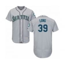 Men's Seattle Mariners #39 Shed Long Grey Road Flex Base Authentic Collection Baseball Player Jersey