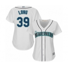 Women's Seattle Mariners #39 Shed Long Authentic White Home Cool Base Baseball Player Jersey