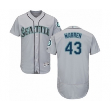 Men's Seattle Mariners #43 Art Warren Grey Road Flex Base Authentic Collection Baseball Player Jersey