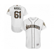 Men's Seattle Mariners #61 Matt Magill Authentic White 2016 Memorial Day Fashion Flex Base Baseball Player Jersey