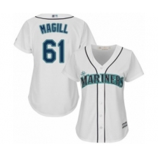 Women's Seattle Mariners #61 Matt Magill Authentic White Home Cool Base Baseball Player Jersey