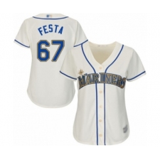 Women's Seattle Mariners #67 Matt Festa Authentic Cream Alternate Cool Base Baseball Player Jersey
