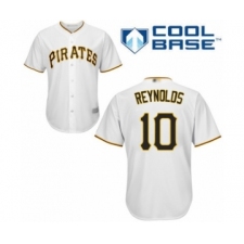 Youth Pittsburgh Pirates #10 Bryan Reynolds Authentic White Home Cool Base Baseball Player Jersey