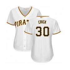 Women's Pittsburgh Pirates #30  Kyle Crick Authentic White Home Cool Base Baseball Player Jersey