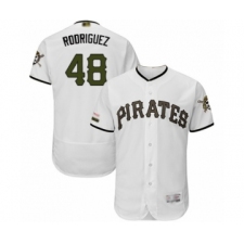 Men's Pittsburgh Pirates #48 Richard Rodriguez White Alternate Authentic Collection Flex Base Baseball Player Jersey