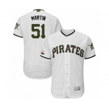 Men's Pittsburgh Pirates #51 Jason Martin White Alternate Authentic Collection Flex Base Baseball Player Jersey