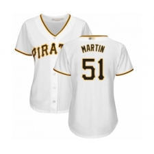 Women's Pittsburgh Pirates #51 Jason Martin Authentic White Home Cool Base Baseball Player Jersey