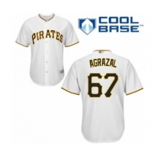 Youth Pittsburgh Pirates #67 Dario Agrazal Authentic White Home Cool Base Baseball Player Jersey
