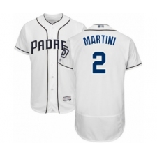 Men's San Diego Padres #2 Nick Martini White Home Flex Base Authentic Collection Baseball Player Jersey