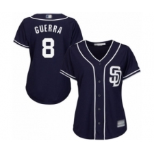 Women's San Diego Padres #8 Javy Guerra Authentic Navy Blue Alternate 1 Cool Base Baseball Player Jersey