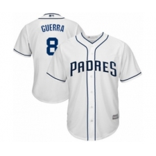 Youth San Diego Padres #8 Javy Guerra Authentic White Home Cool Base Baseball Player Jersey