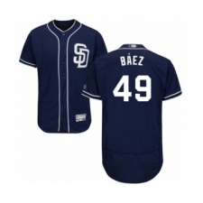 Men's San Diego Padres #49 Michel Baez Navy Blue Alternate Flex Base Authentic Collection Baseball Player Jersey