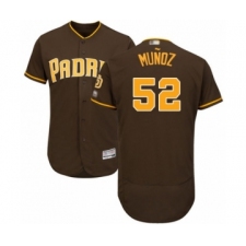 Men's San Diego Padres #52 Andres Munoz Brown Alternate Flex Base Authentic Collection Baseball Player Jersey