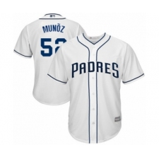 Youth San Diego Padres #52 Andres Munoz Authentic White Home Cool Base Baseball Player Jersey