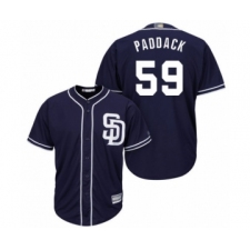 Youth San Diego Padres #59 Chris Paddack Authentic Navy Blue Alternate 1 Cool Base Baseball Player Jersey