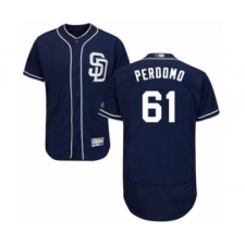 Men's San Diego Padres #61 Luis Perdomo Navy Blue Alternate Flex Base Authentic Collection Baseball Player Jersey
