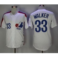 Mitchell And Ness Montreal Expos #33 Larry Walker White Throwback Stitched MLB Jersey