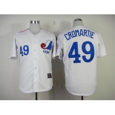 Mitchell And Ness Expos #49 Warren Cromartie White Throwback Stitched Baseball Jersey