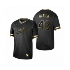Men's Baltimore Orioles 2019 Golden Edition #48 Richard Bleier Black Jersey