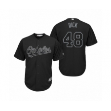 Men's Baltimore Orioles #48 Richard Bleier Dick Black 2019 Players Weekend Replica Jersey