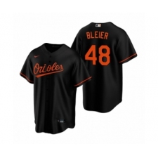 Men's Baltimore Orioles #48 Richard Bleier Nike Black Replica Alternate Jersey