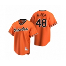 Women's Baltimore Orioles #48 Richard Bleier Nike Orange Cooperstown Collection Alternate Jersey