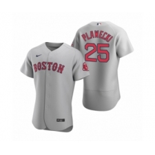 Men's Boston Red Sox #25 Kevin Plawecki Nike Gray Authentic Road Jersey