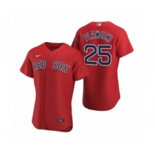 Men's Boston Red Sox #25 Kevin Plawecki Nike Red Authentic 2020 Alternate Jersey