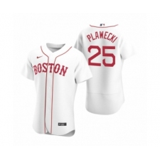 Men's Boston Red Sox #25 Kevin Plawecki Nike White Authentic 2020 Alternate Jersey