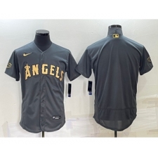 Men's Los Angeles Angels Blank Grey 2022 All Star Stitched Flex Base Nike Jersey