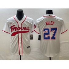 Men's Atlanta Braves #27 Austin Riley White Cool Base Stitched Baseball Jersey