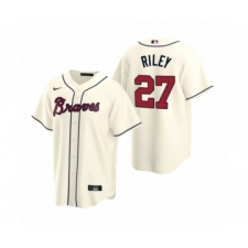 Youth Atlanta Braves #27 Austin Riley Nike Cream 2020 Replica Alternate Jersey