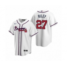 Youth Atlanta Braves #27 Austin Riley Nike White 2020 Replica Home Jersey